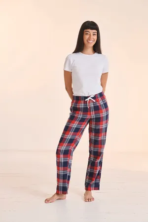 Women's tartan lounge trousers Red / Navy Check