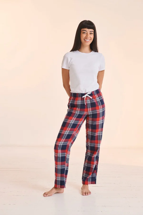 Women's tartan lounge trousers Red / Navy Check