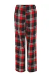 Women's tartan lounge trousers Red / Navy Check