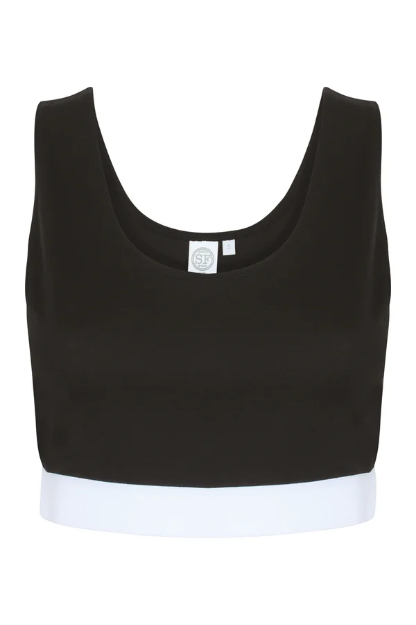 Women's Fashion Crop Top Black / White