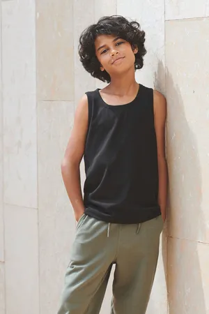 Kinder-stretchhemd Black
