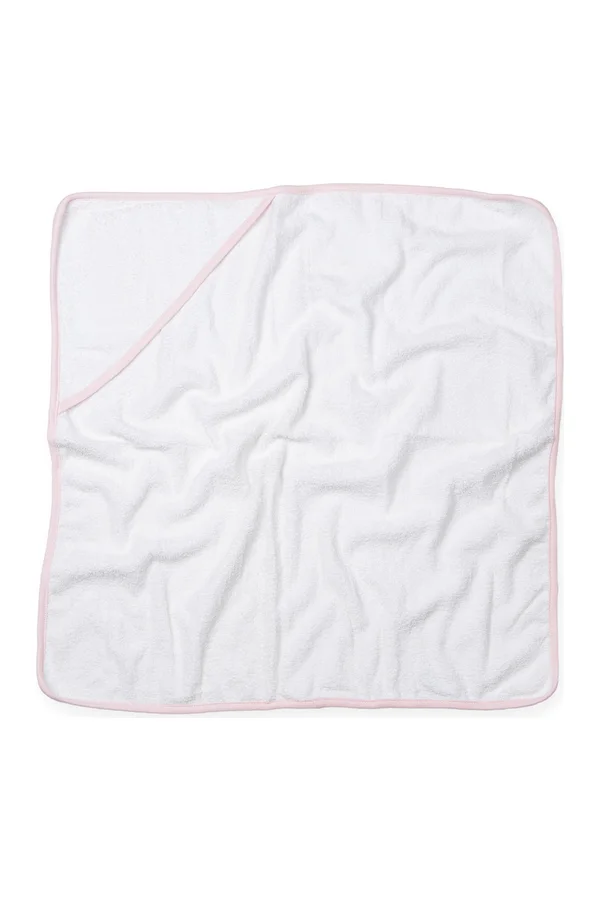 Babies' Hooded Towel White / Pale Pink