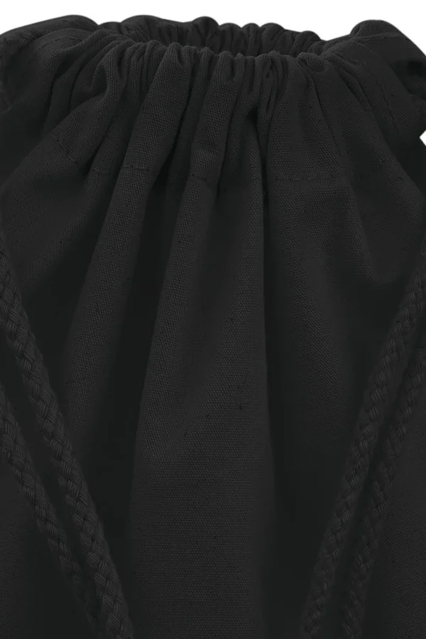 Kordelzugtasche aus Premium-Baumwolle Black
