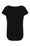 Scoop neck damen-T-Shirt Black