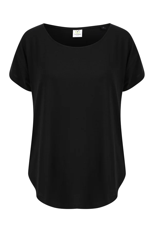Scoop neck damen-T-Shirt Black