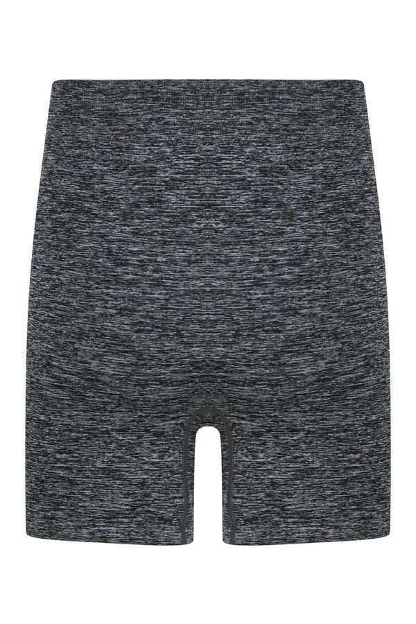 Bedruckte, nahtlose Kindershorts Dark Grey Marl