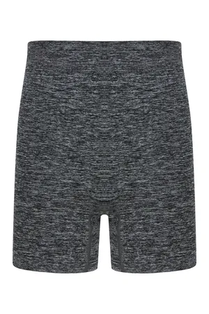 Bedruckte, nahtlose Kindershorts Dark Grey Marl