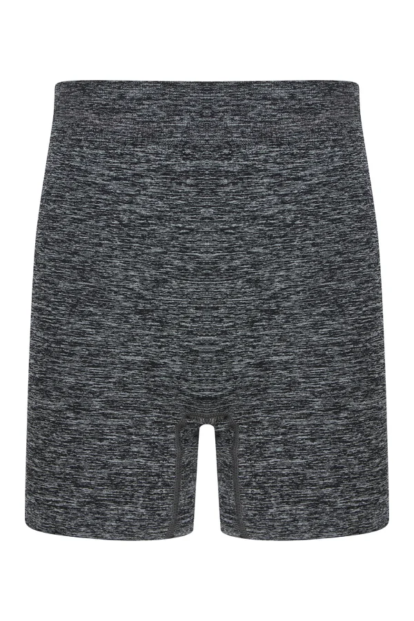 Bedruckte, nahtlose Kindershorts Dark Grey Marl