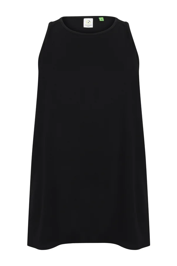 Tanktop mit Rückenschlitz Black