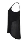 Tanktop mit Rückenschlitz Black