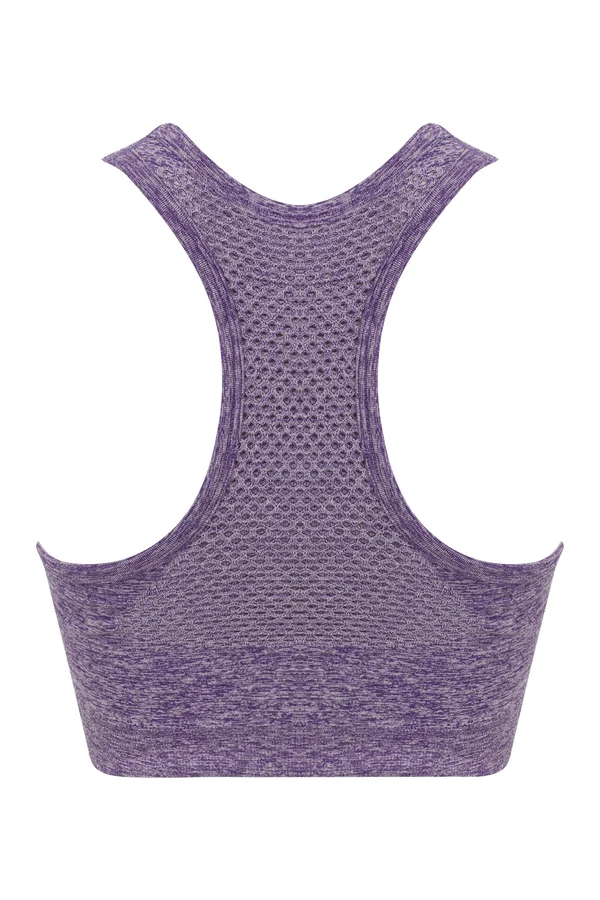 Seamless sports bra Purple Marl