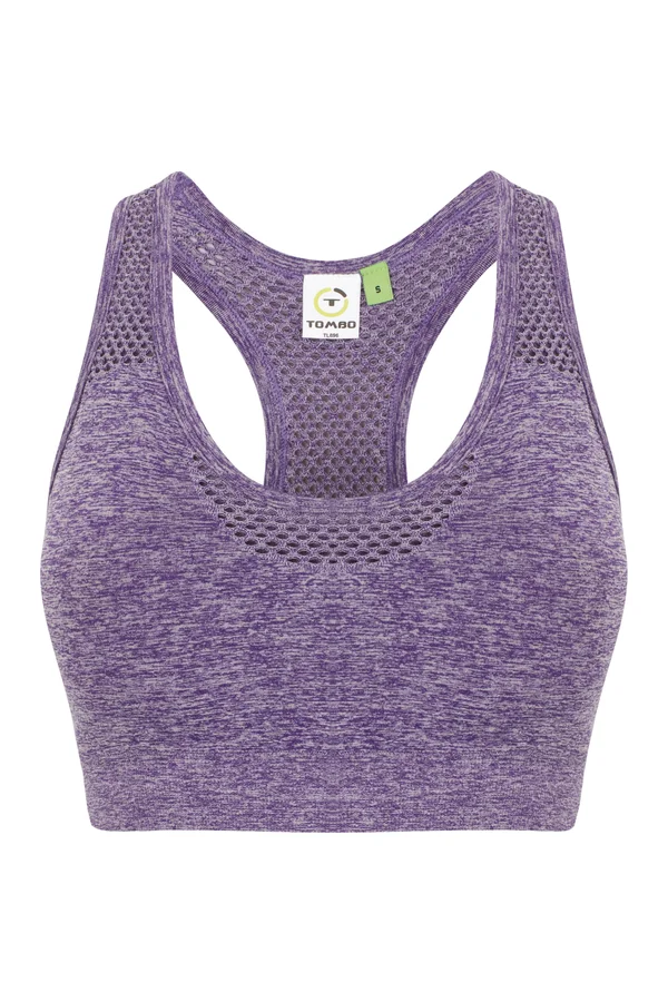 Seamless sports bra Purple Marl
