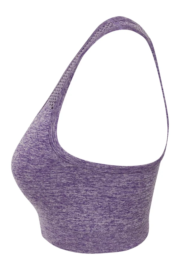 Seamless sports bra Purple Marl