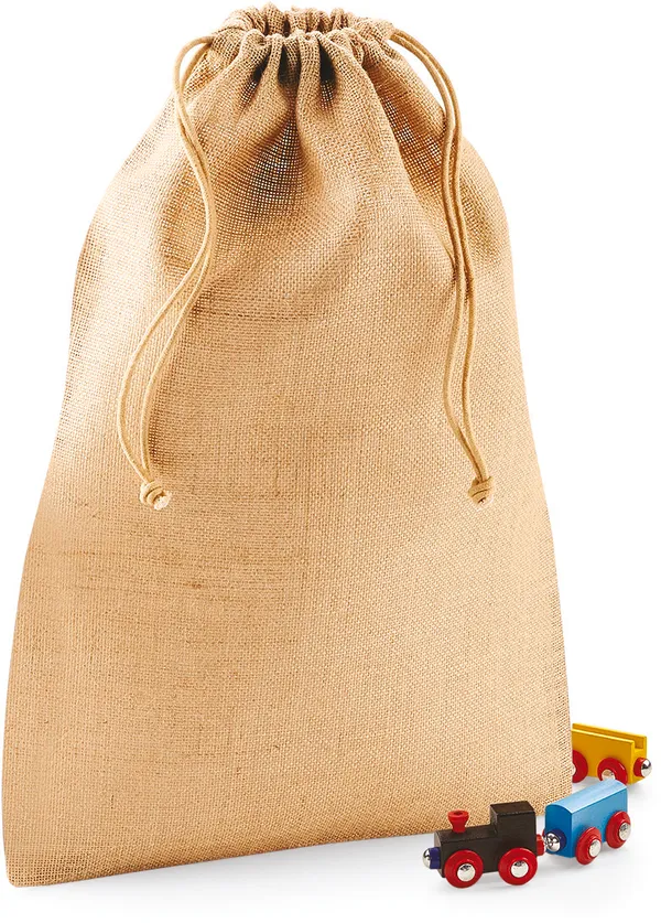 Jute Tasche mit Kordeln