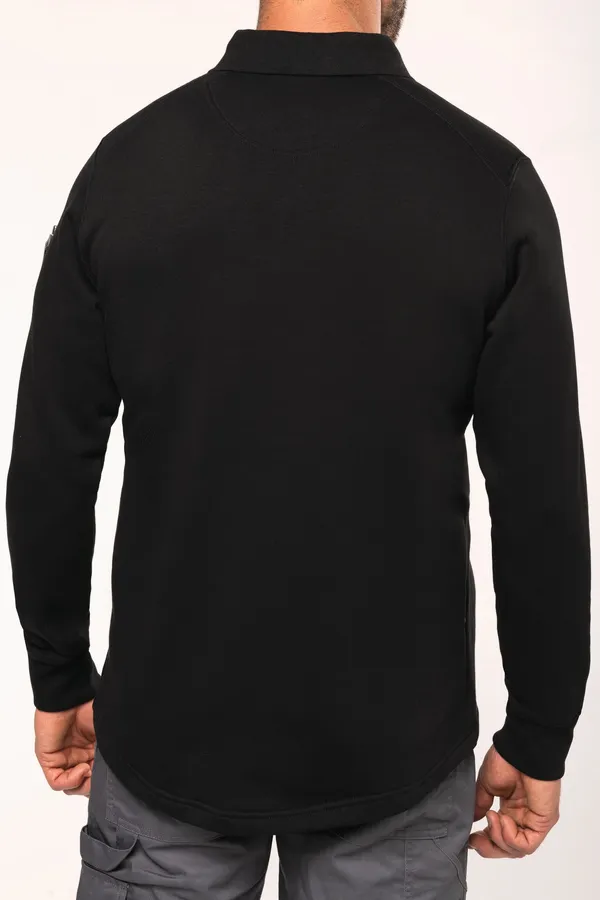 Sweatshirt mit Polokragen