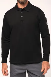 Sweatshirt mit Polokragen