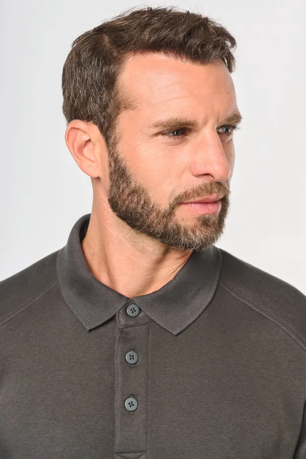 Sweatshirt mit Polokragen