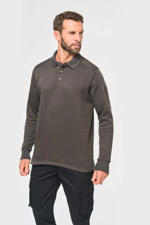 Sweatshirt mit Polokragen