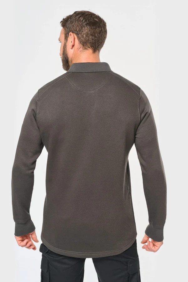 Sweatshirt mit Polokragen