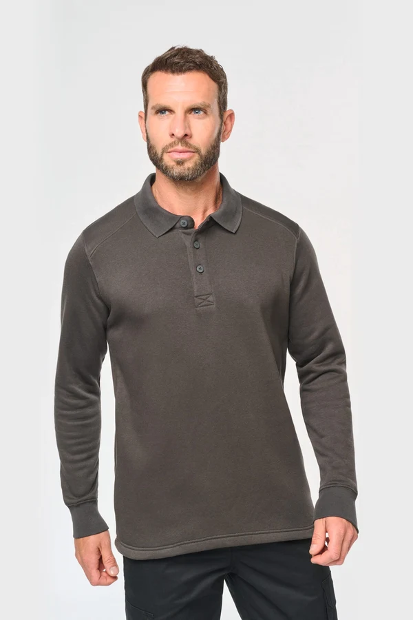 Sweatshirt mit Polokragen