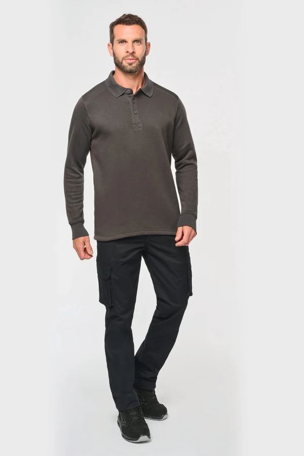 Sweatshirt mit Polokragen