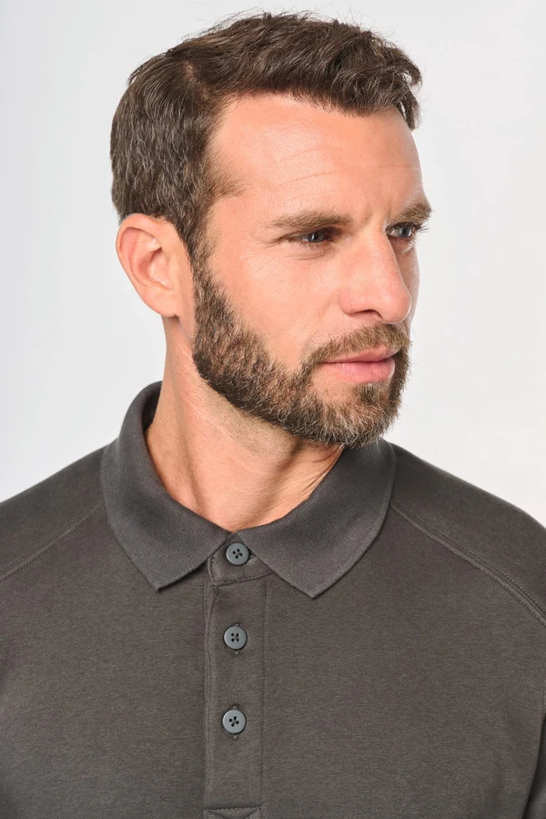 Sweatshirt mit Polokragen