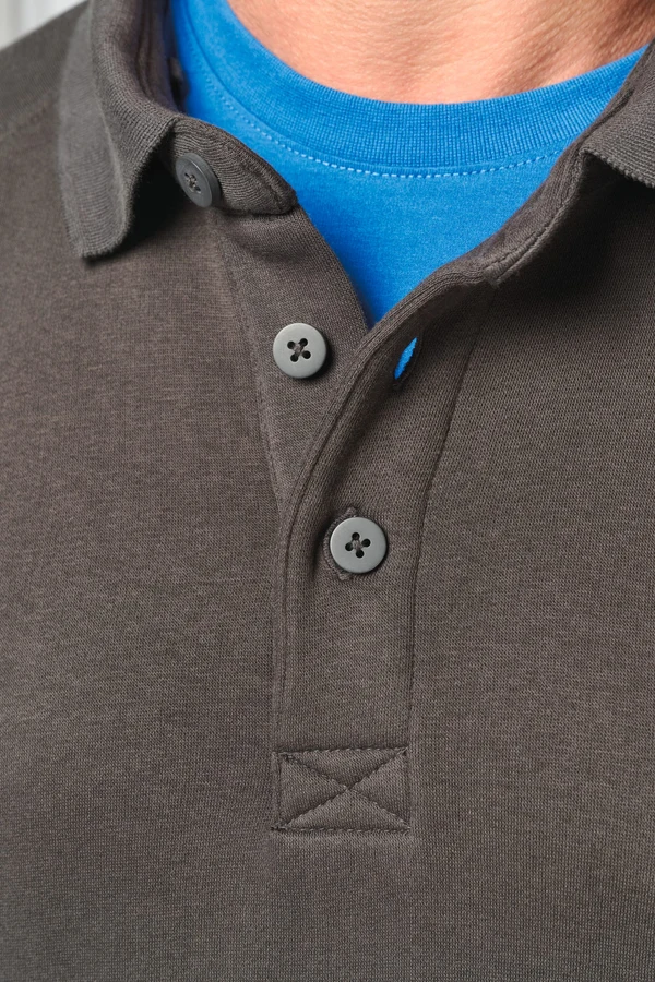 Sweatshirt mit Polokragen