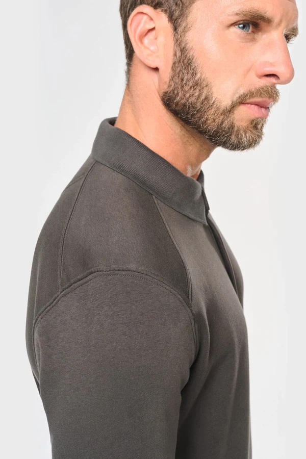 Sweatshirt mit Polokragen