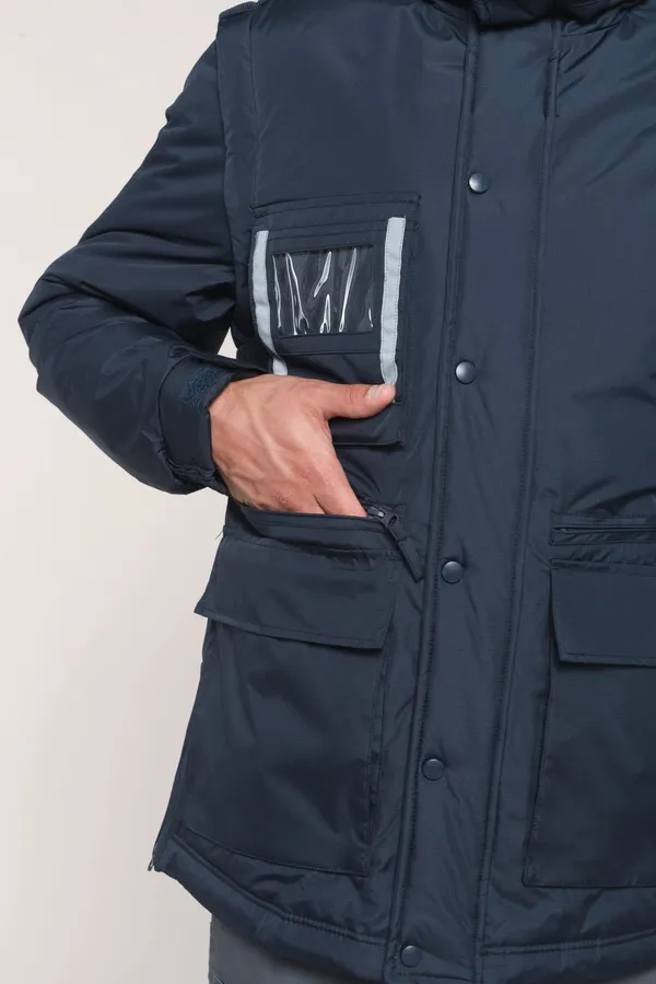 Workwear Parka mit abtrennbaren Ärmeln
