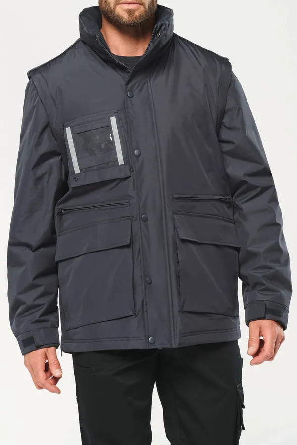 Workwear Parka mit abtrennbaren Ärmeln