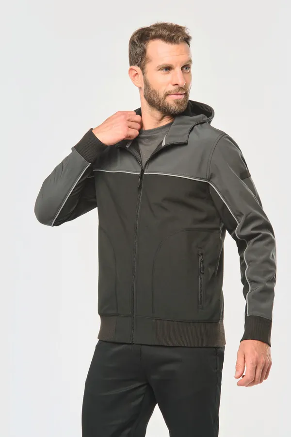 3-lagiger zweifarbiger Unisex-Softshell-Blouson