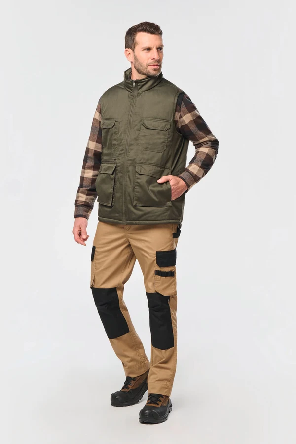 Gefütterte Unisex-Weste aus  Baumwollpolyester