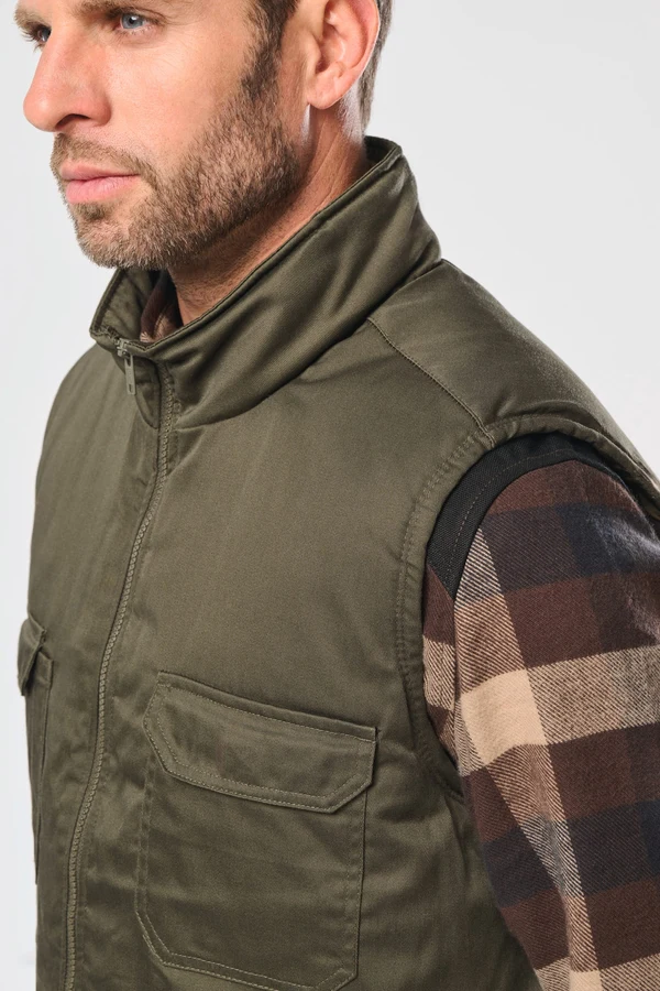 Gefütterte Unisex-Weste aus  Baumwollpolyester