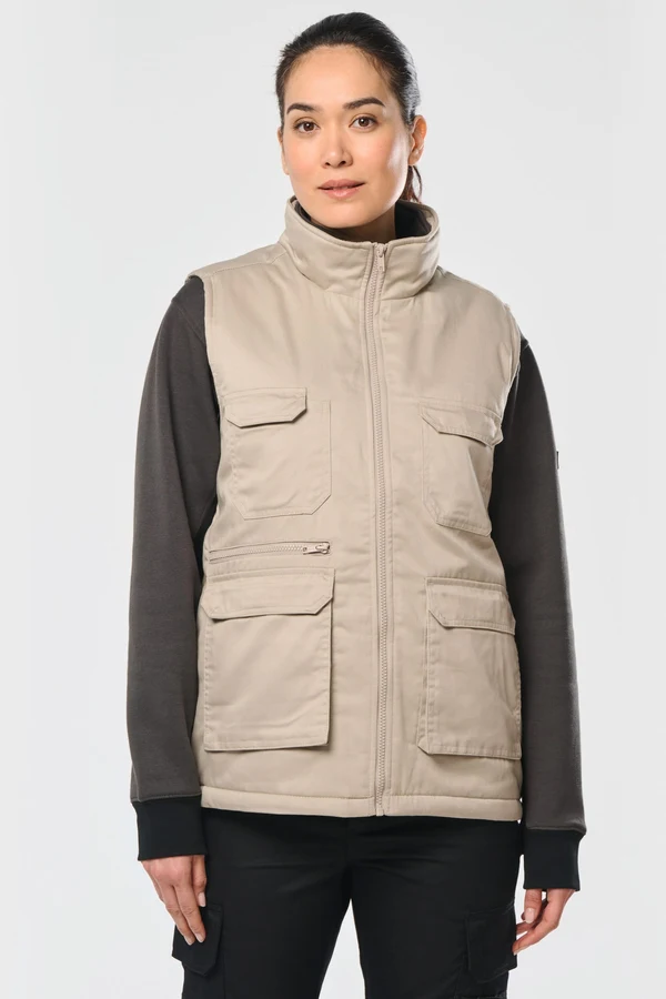 Gefütterte Unisex-Weste aus  Baumwollpolyester