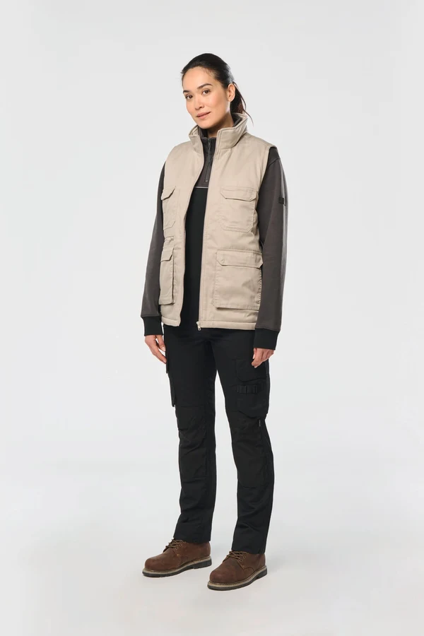 Gefütterte Unisex-Weste aus  Baumwollpolyester