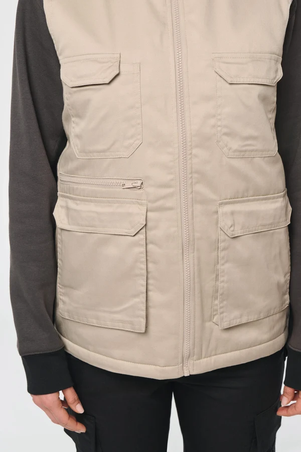Gefütterte Unisex-Weste aus  Baumwollpolyester