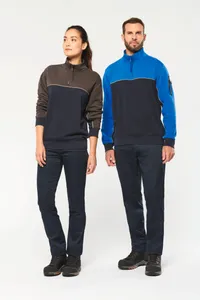 Umweltfreundliches Unisex-Sweatshirt mit Reißverschlusskragen