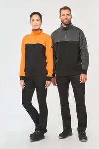 Umweltfreundliches Unisex-Sweatshirt mit Reißverschlusskragen