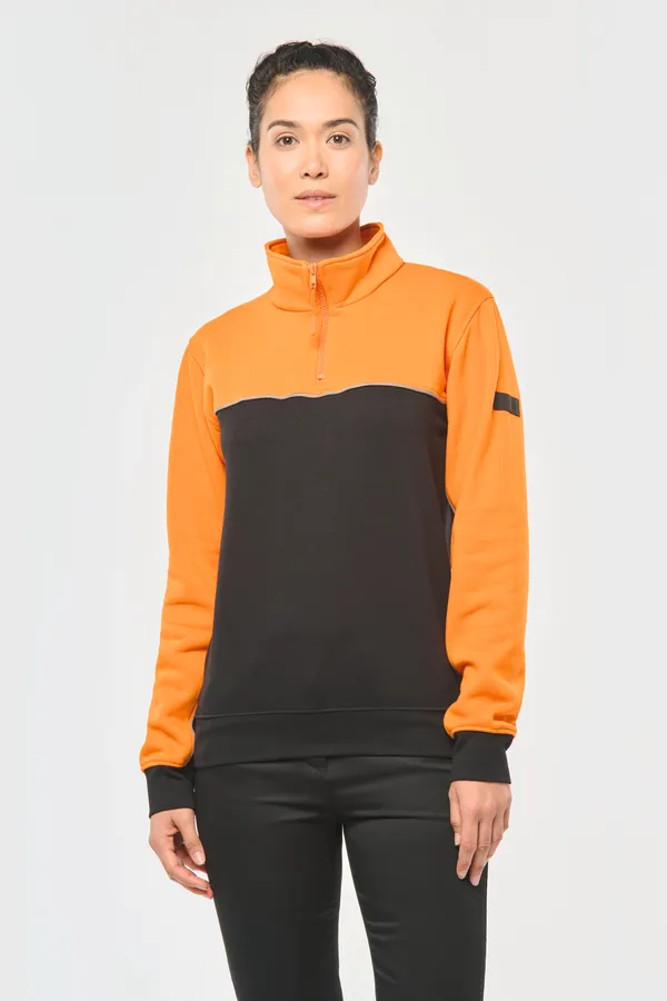 Umweltfreundliches Unisex-Sweatshirt mit Reißverschlusskragen