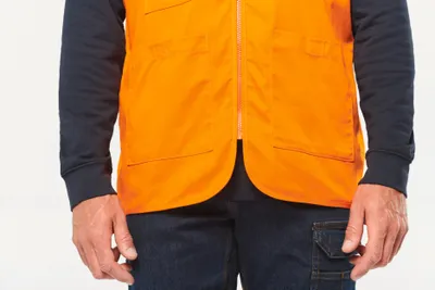 Unisex-Weste aus  Baumwollpolyester mit mehreren Taschen