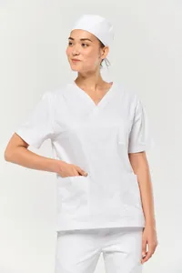 Kurzärmlige Unisex-Tunika aus Baumwollpolyester