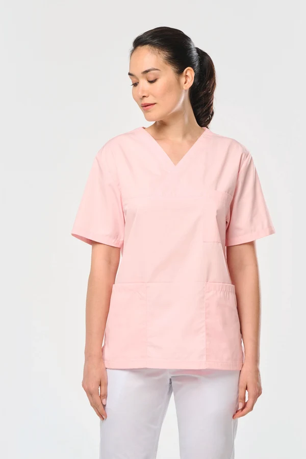 Kurzärmlige Unisex-Tunika aus Baumwollpolyester
