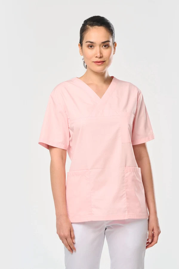 Kurzärmlige Unisex-Tunika aus Baumwollpolyester