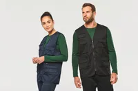 Gefütterte Unisex-Weste aus  Baumwollpolyester