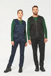 Gefütterte Unisex-Weste aus  Baumwollpolyester