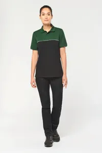 Zweifarbiges Kurzarm-Unisex-Polohemd