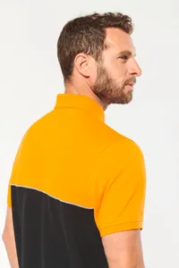 Zweifarbiges Kurzarm-Unisex-Polohemd