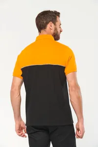 Zweifarbiges Kurzarm-Unisex-Polohemd