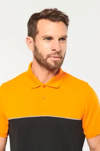 Zweifarbiges Kurzarm-Unisex-Polohemd