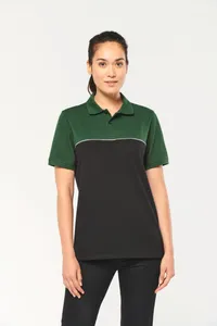 Zweifarbiges Kurzarm-Unisex-Polohemd